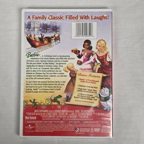 Barbie In A Christmas Carol DVD New Sealed Holiday Movie - Picture 2 of 2